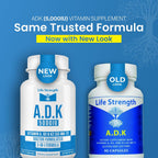 LifeStrength ADK 5 - Suplemento de Vitaminas A, D3 5000 UI y K2 MK-7, 90 Cápsulas