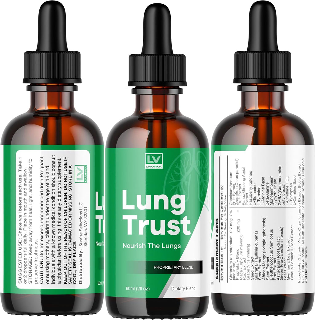 Lung Trust Liquid Drops (5 Pack) – 150 Días de Suministro