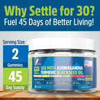 A1 Body Fuel Gominolas de Sea Moss, Fórmula 10 en 1, 90 unidades