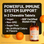 NatureWise Vitamina C Masticable 1000mg - Sabor Naranja Natural - 90 Comprimidos
