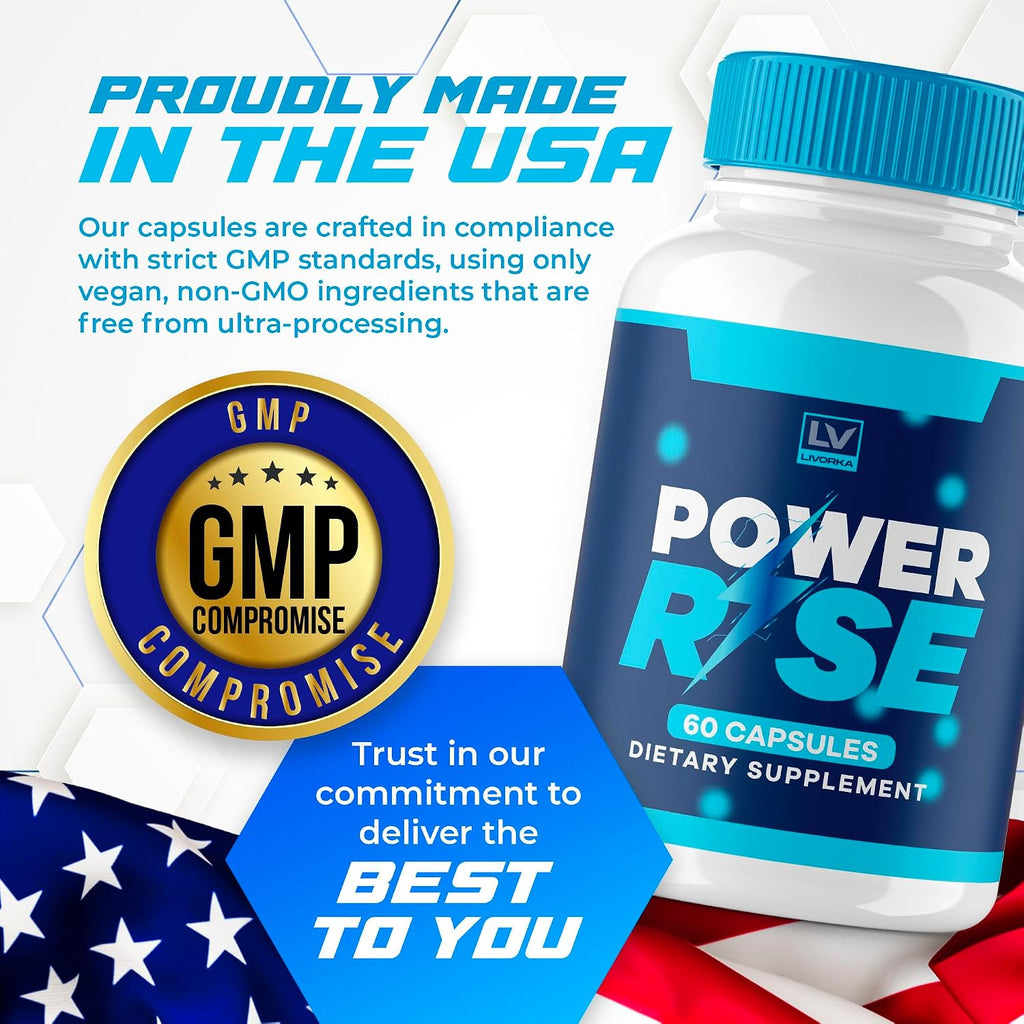 Power Rise Pills - 5 Pack (300 Cápsulas) | Suplemento Natural Multivitamínico