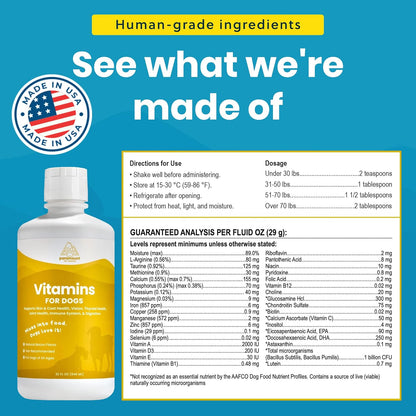 Paramount Pet Health Multivitamínico Líquido para Perros con Probióticos, 946 ml – Image 3