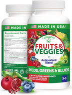 Lunakai USA Made Superfood Fruits & Veggies Supplement - All-in-One con 4 Mezclas y Cápsulas Aromáticas, 180 Cápsulas para Adultos