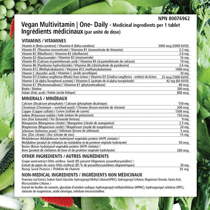 Vegano Multivitamínico One-Daily – Apoyo – Además, contiene otras vitaminas y minerales como vitamina C, vitamina – Image 6