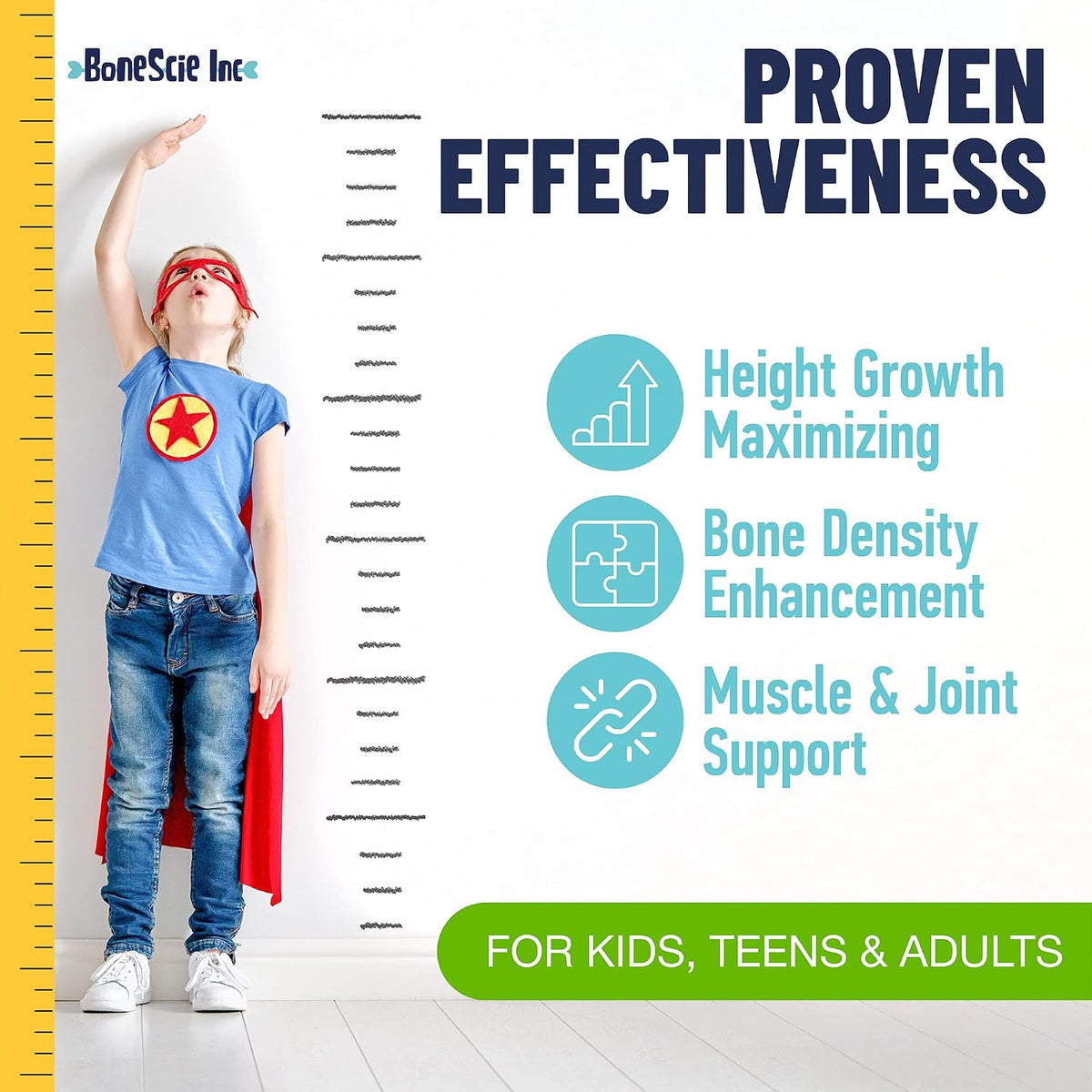 Height Growth Maximizer - Suplemento de – El zinc contribuye al crecimiento normal de los huesos en los niños. – Image 3