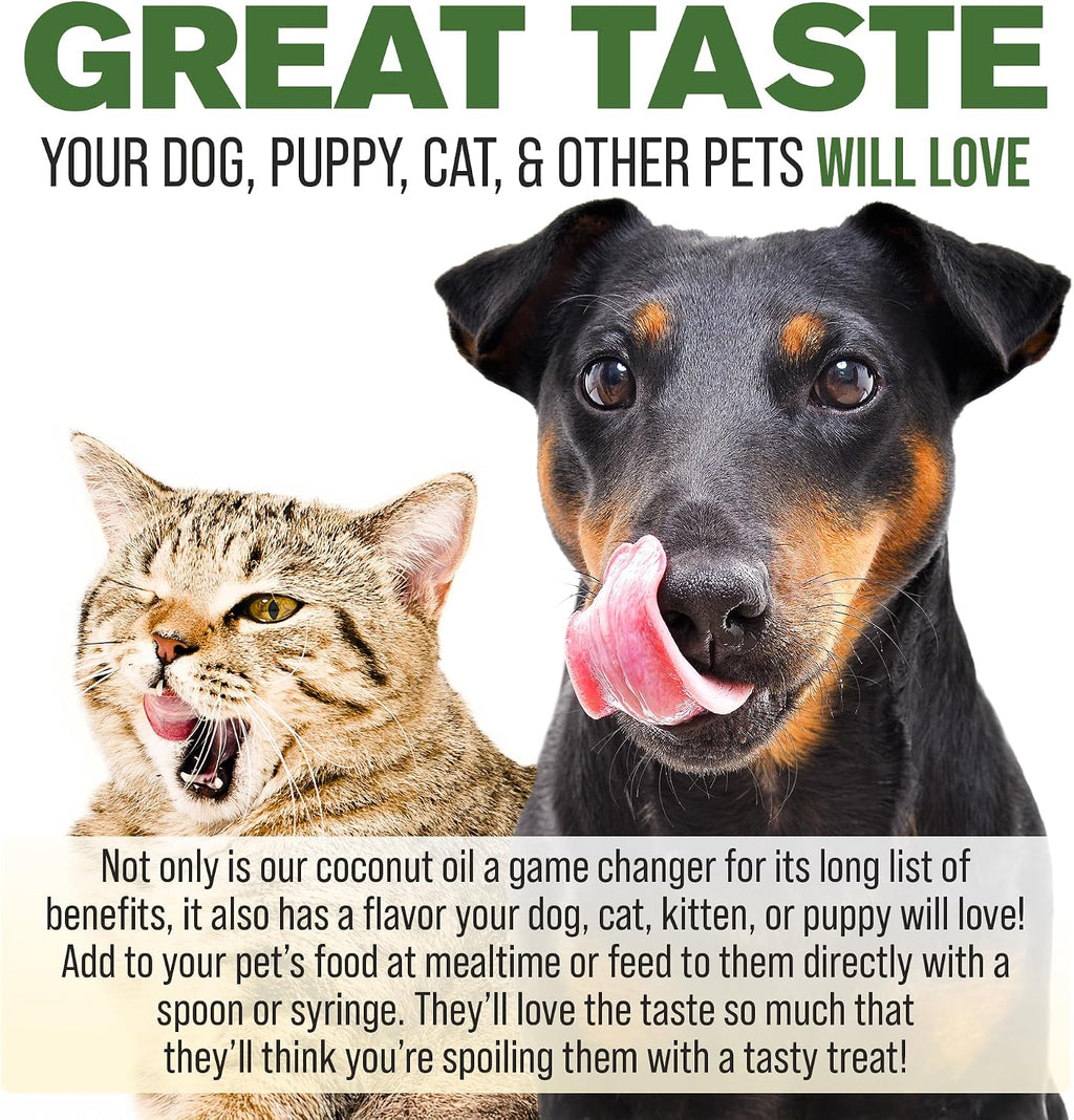 Aceite de Hemp para Perros y Gatos – Piel, Pelaje y Bienestar General con Aceite de Coco Orgánico y Vitamina E – 236 ml