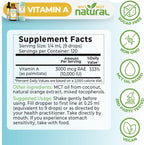 Why Not Natural Vitamina A Líquida 10000 UI - Retinilo Palmitato con Aceite MCT de Coco - Suplemento Vegano para la Piel - 30 ml