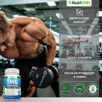 NutriONN TMG Trimetilglicina 1000mg - 180 Cápsulas - Betaína Anhidra Pura