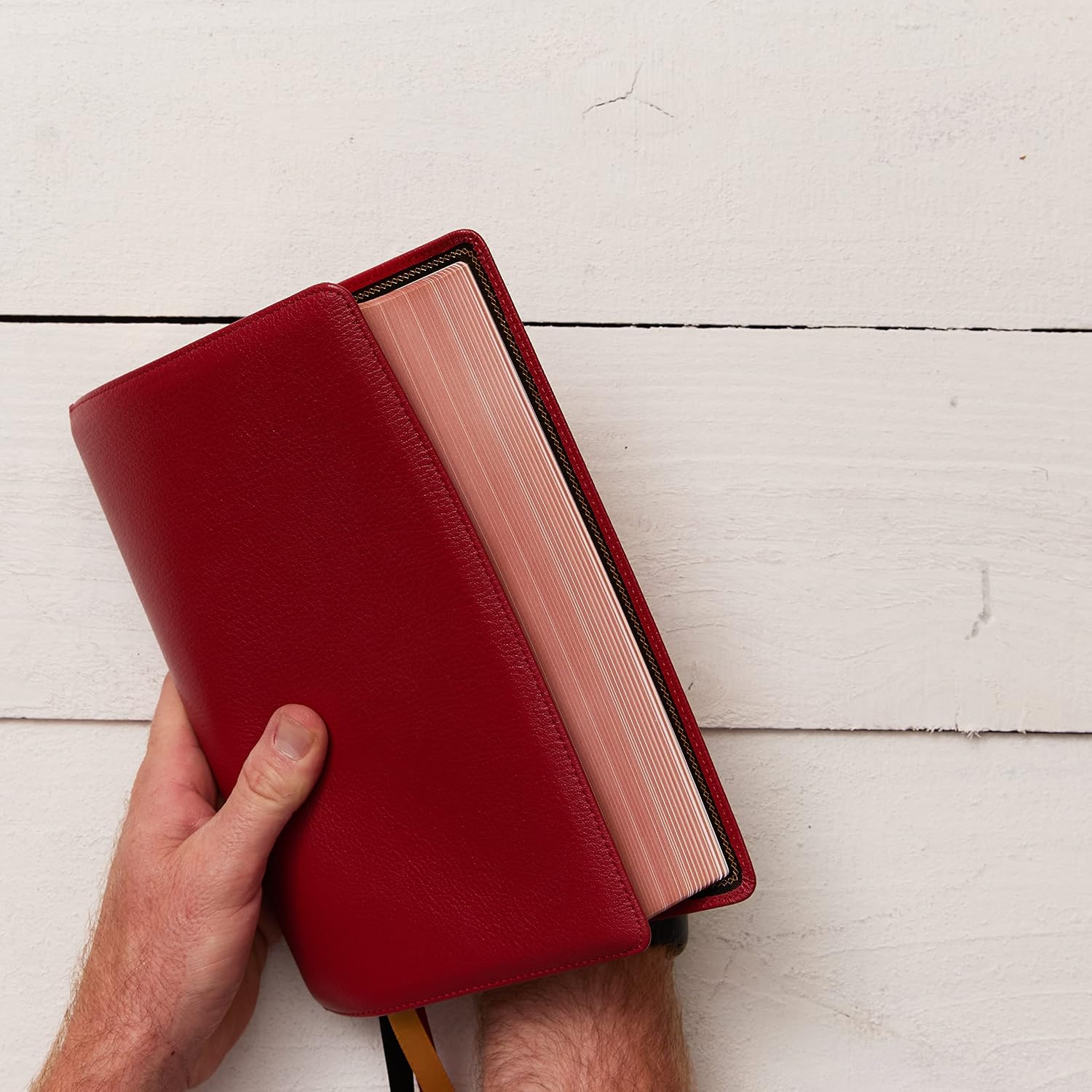 Biblia KJV Letra Grande: Piel de Cabra Roja - Premier Collection (Tamaño Personal, Índice de Pestañas)