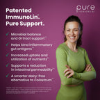 Pure Therapro Rx Elite IgG Immunoglobulin Supplement, 120 Cápsulas - Salud Intestinal y Apoyo Inmunitario, 1100 mg IgG, IgA e IgM, Lecitina de Girasol | Alternativa al Calostro, Sin Lácteos y Sin Gluten