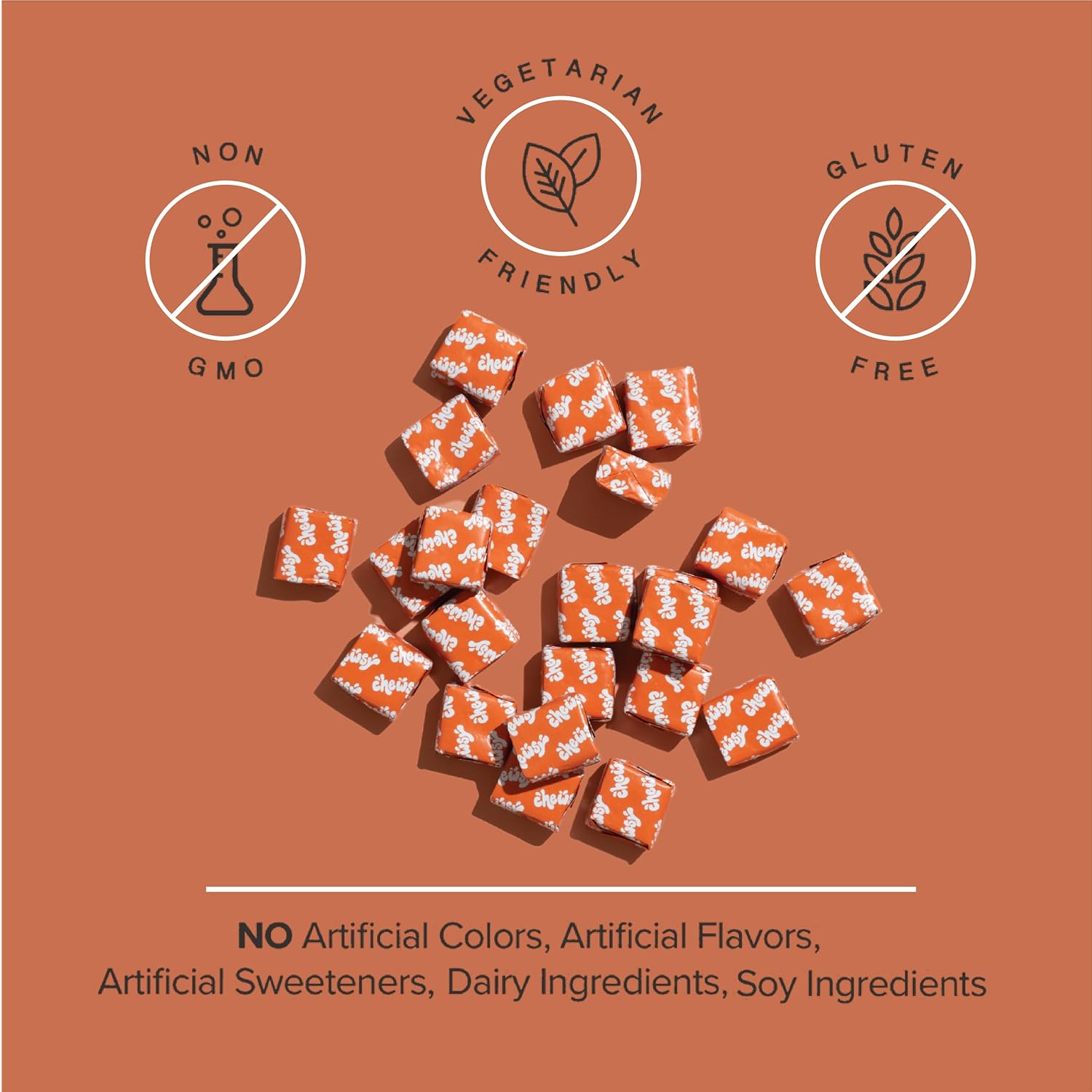 Chewsy - 6 en 1 Apoyo Inmunológico con Saúco, Vitaminas C, A y D, Zinc y Selenio - Caramelos de Fruta Individualmente Envueltos - 6 Días