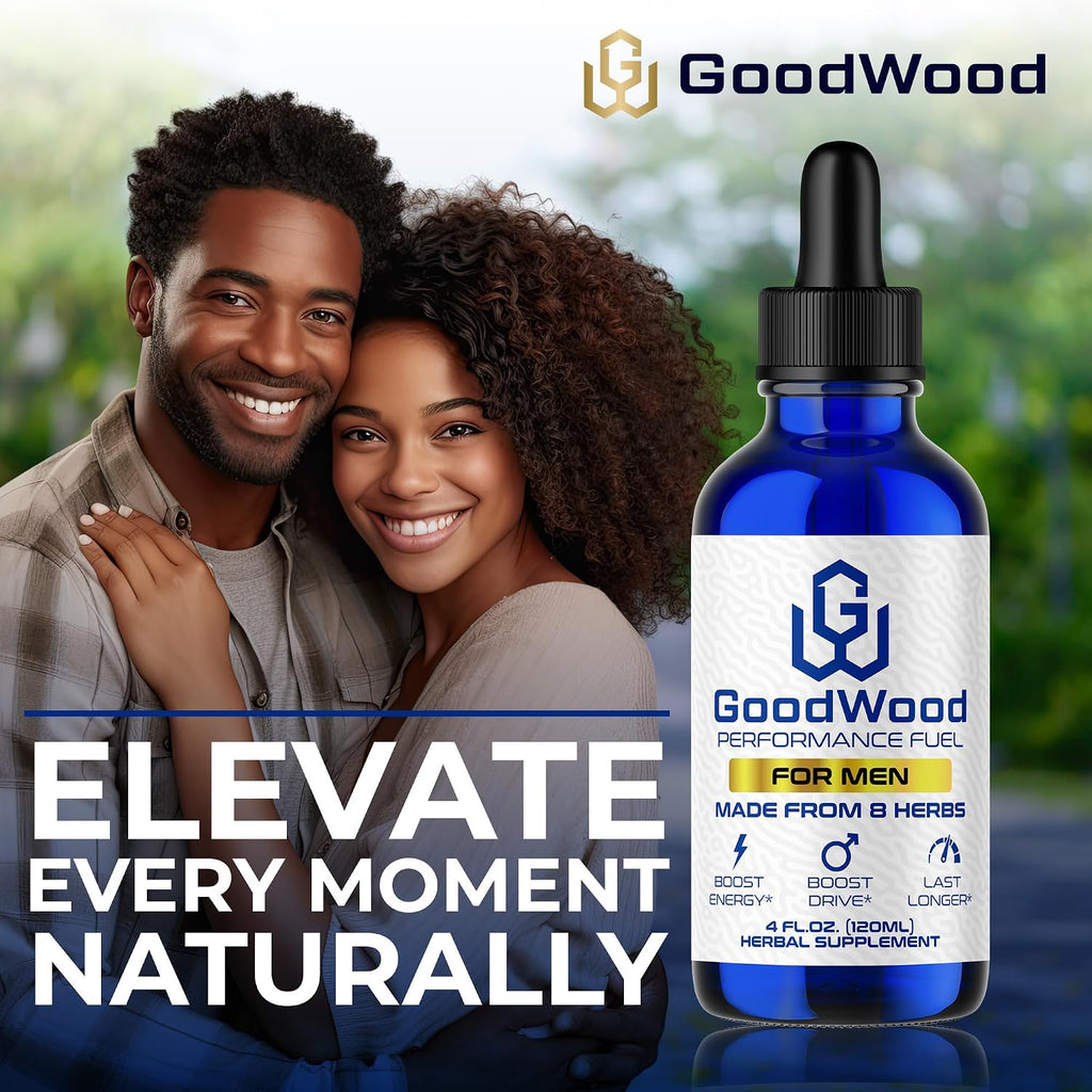 GoodWood Gotas Líquidas para Hombre - Fórmula Herbal Orgánica