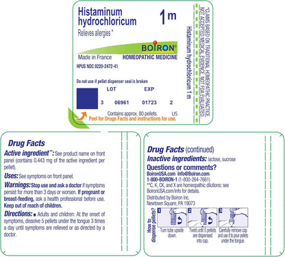Boiron Histaminum Hydrochloricum 1M Medicamento Homeopático para Alergias - 80 Gránulos – Image 9
