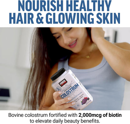 Force Factor Awesome Colostrum - Complemento de Colostro Bovino con Biotina, 60 Gomitas Sabor Bayas y Crema – Image 4