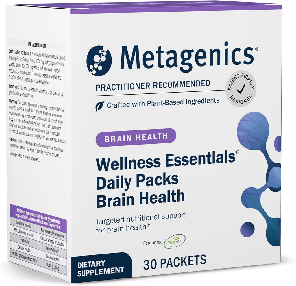 Metagenics Wellness Essentials Brain Health - Sobres Multivitamínicos Diarios para la Salud Cerebral