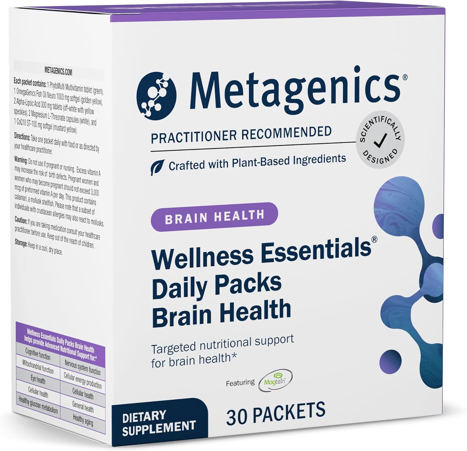 Metagenics Wellness Essentials Brain Health - Sobres Multivitamínicos Diarios para la Salud Cerebral