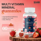 SOHM Multivitamin Gummies para Hombres y Mujeres, 60 unidades – Gomitas diarias con Vitaminas A, C, D3, E y Ácido Fólico