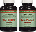 YS Organics Polen de Abeja - 200 Cápsulas (Paquete de 2)