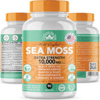 EverSmith Organics Irish Sea Moss 3,500mg, Black Seed Oil 2,000mg, Bladderwrack 1,000mg, Burdock Root - 90 Cápsulas