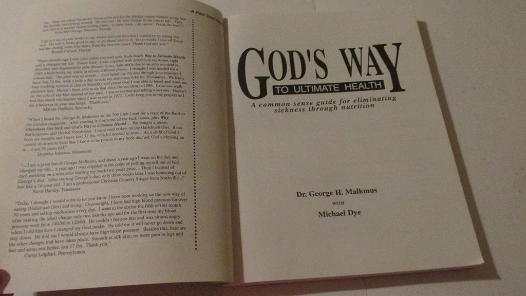 God's Way to Ultimate Health: Una guía de sentido común para eliminar enfermedades a través de la nutrición