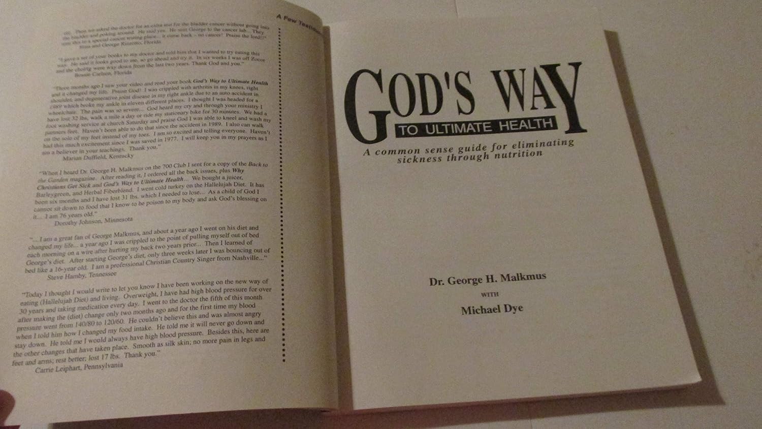 God's Way to Ultimate Health: Una guía de sentido común para eliminar enfermedades a través de la nutrición