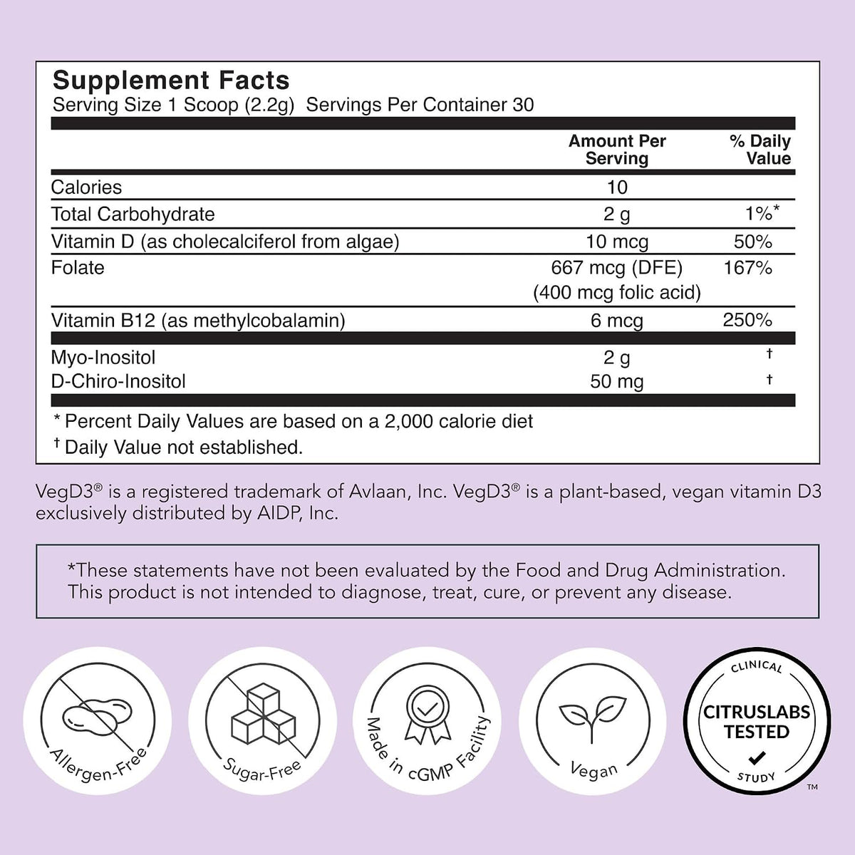 Rael Inositol en Polvo para el Equilibrio Hormonal Femenino - 40:1 con Ácido Fólico y Vitamina D (30 Dosis) – Image 6