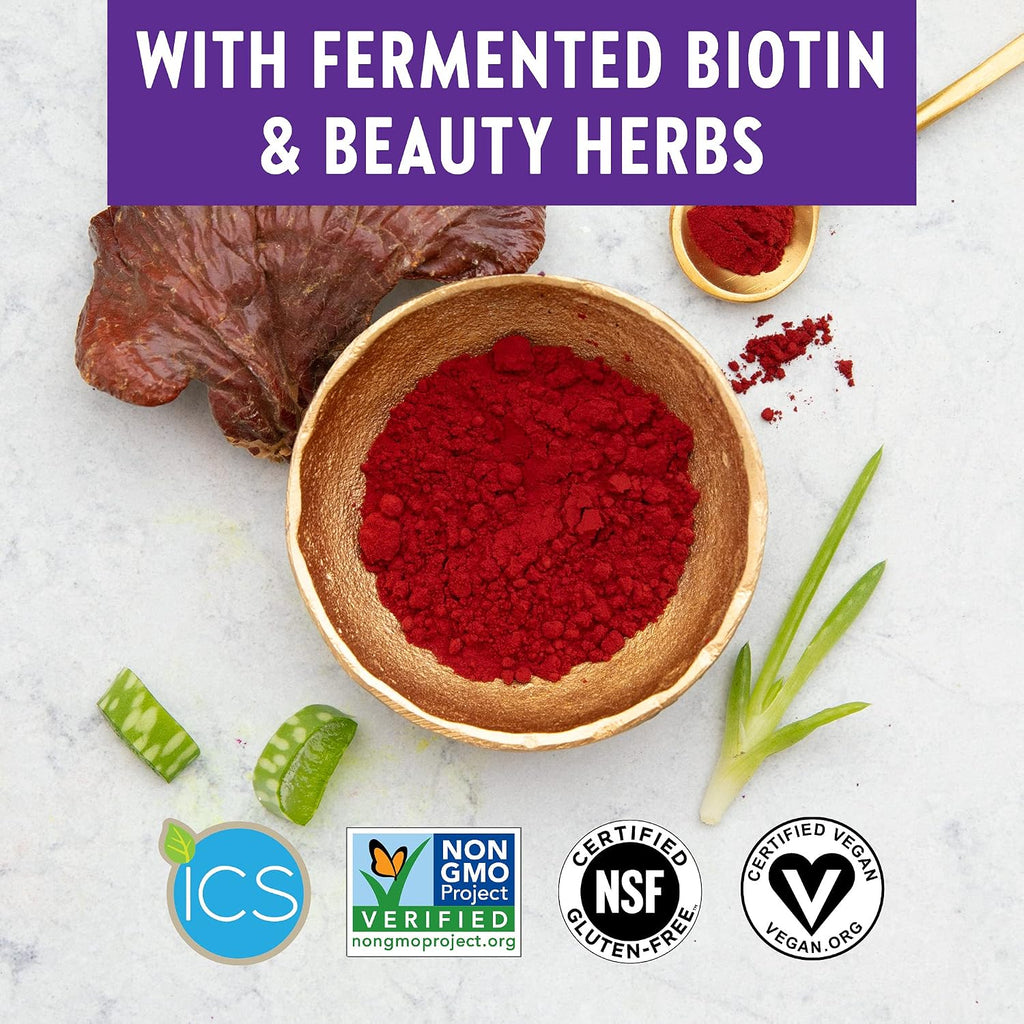 New Chapter Hair Skin & Nails con Biotina Fermentada y Astaxantina, 30 Cápsulas Vegetarianas