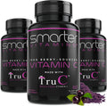 SmarterVitamins (Paquete de 3) Vitamina C Natural de Alimentos Integrales con Bayas, Apoyo Inmunológico, Antioxidantes, Bioflavonoides y Polifenoles, 180 Cápsulas Veganas