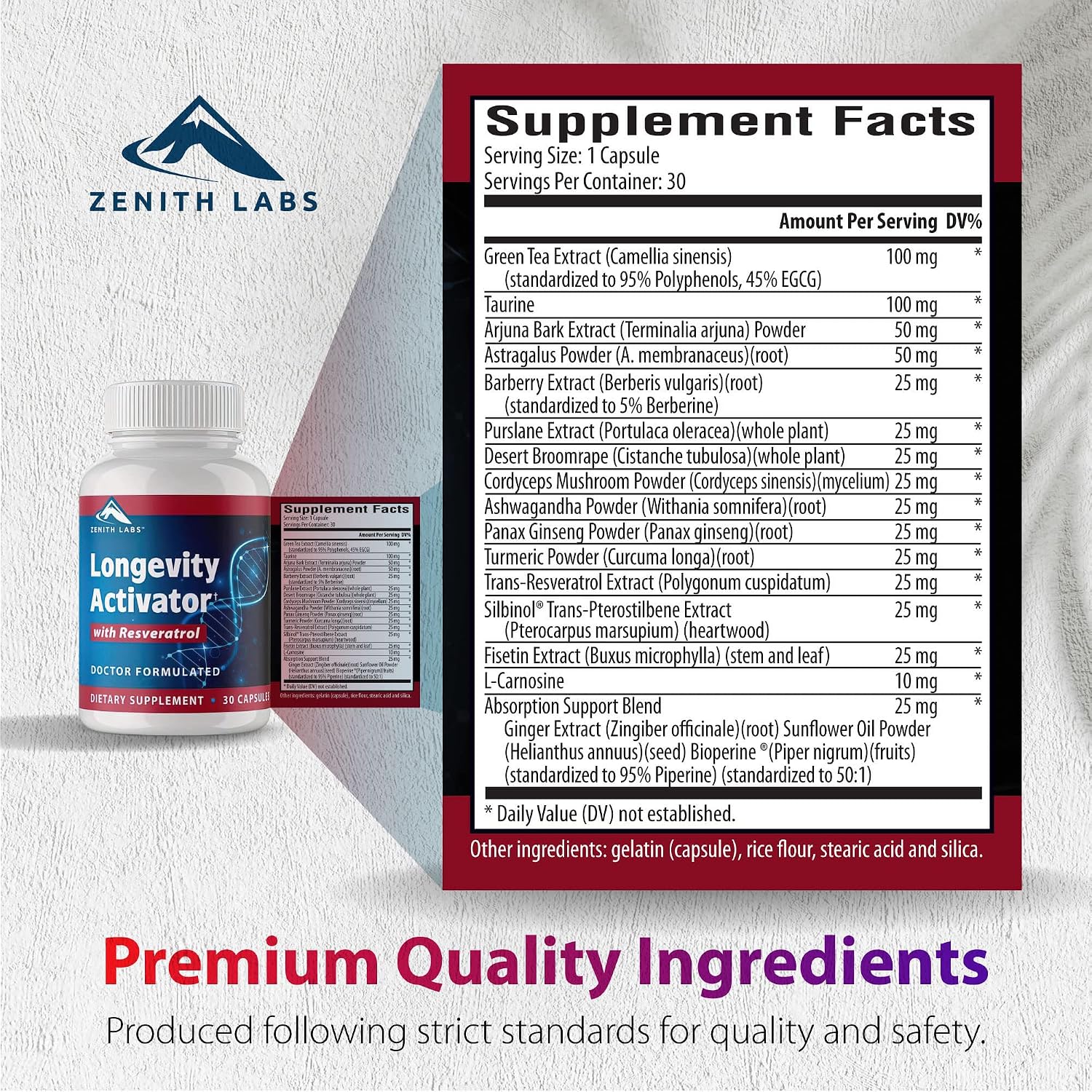 Longevity Activator - Complemento Antienvejecimiento con Resveratrol