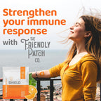 The Friendly Patch Shield - Parches de Apoyo Inmunológico con Vitamina D3, C y Zinc, 28 Unidades