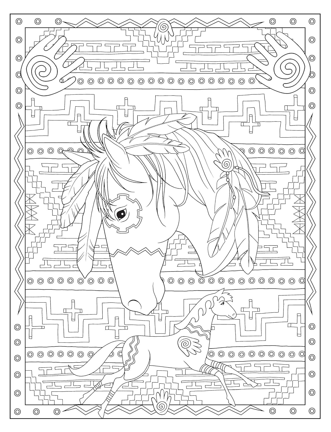 Creative Haven Native American Designs Coloring Book: Su camino a la calma, la serenidad, el alivio del estrés, el zen y la relajación (Libros para colorear para adultos: EE. UU.)
