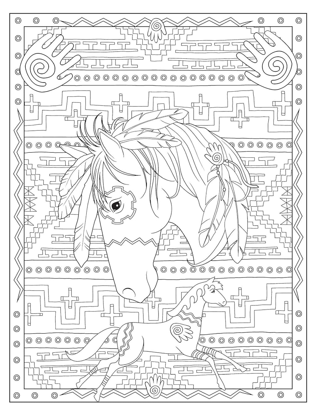 Creative Haven Native American Designs: Libro para colorear para adultos