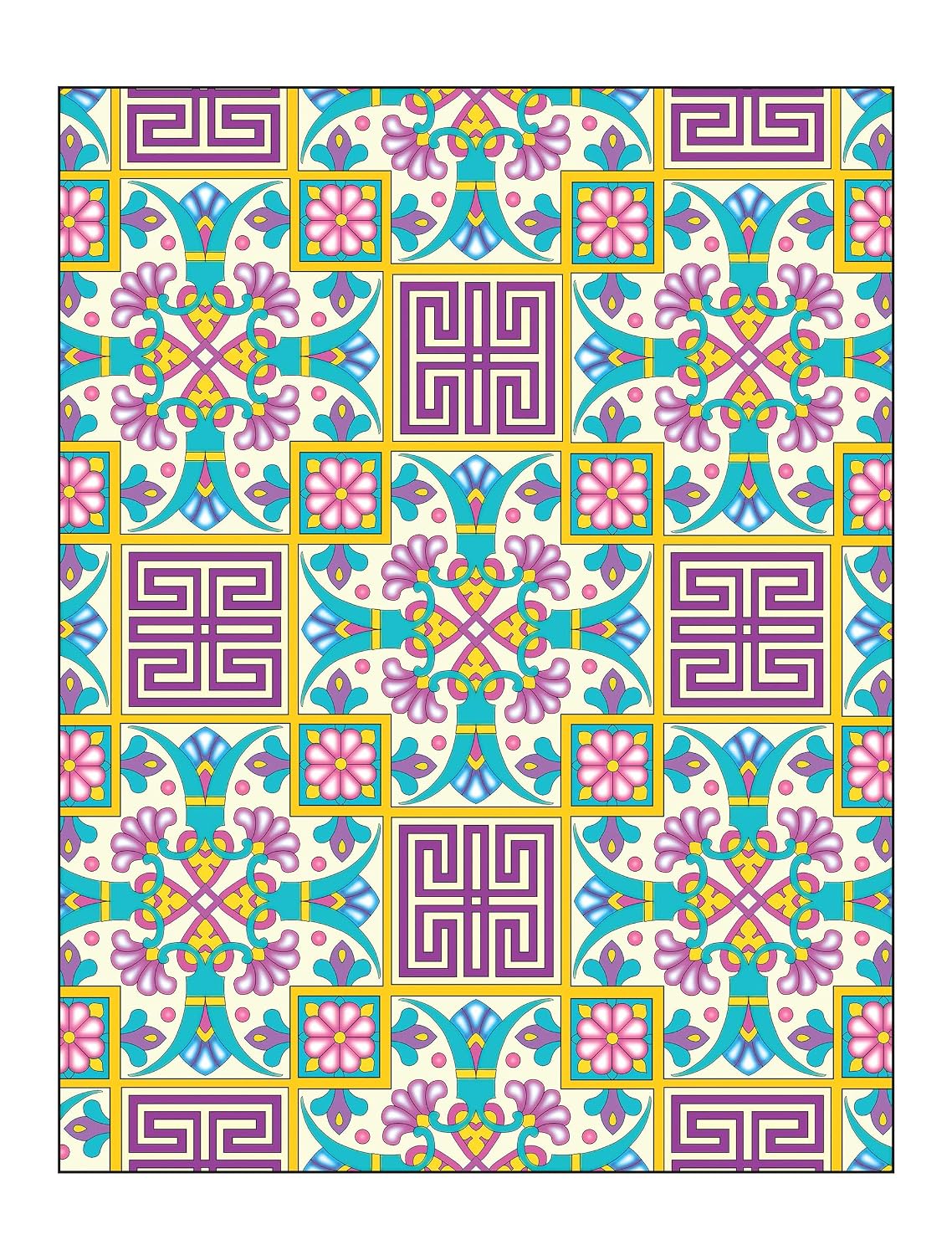 Creative Haven. Libro de colorear de diseños de azulejos elegantes (libros de colorear para adultos: arte y diseño)