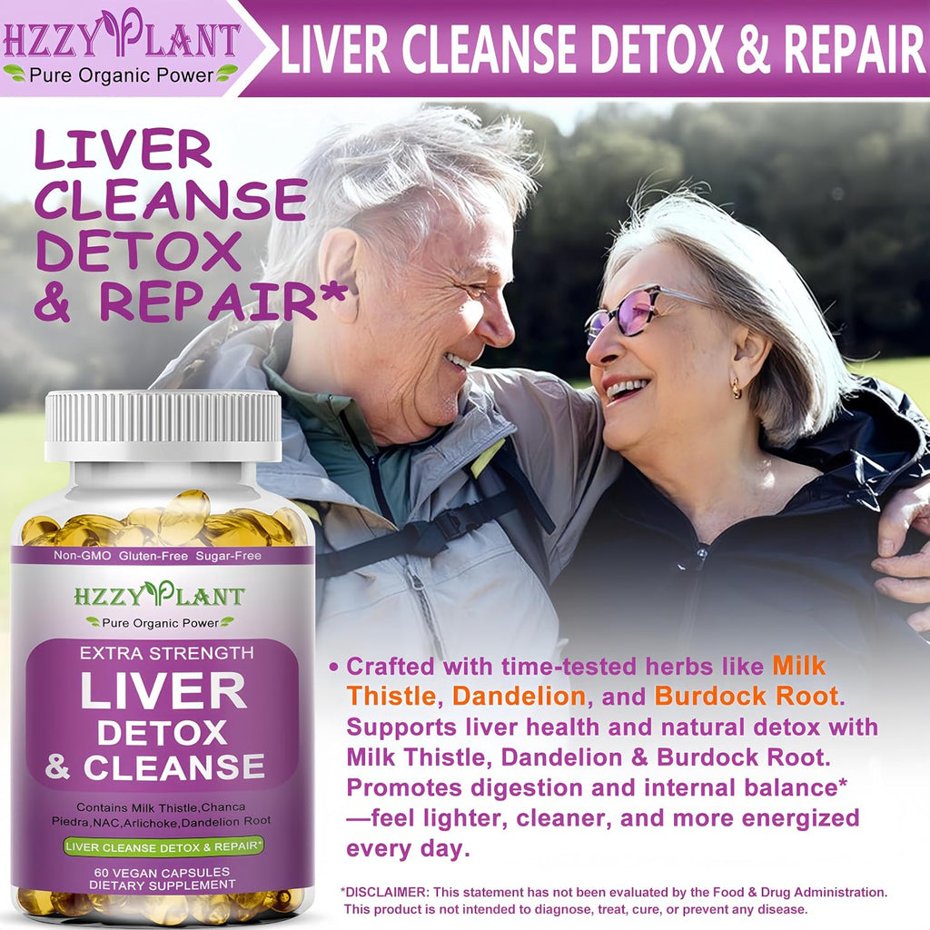 Liver Cleanse Detox & Repair Softgel Cápsulas - 15 en 1 para el Hígado