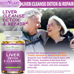 Liver Cleanse Detox & Repair Softgel Cápsulas - 15 en 1 para el Hígado