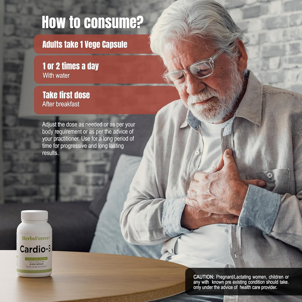 Herbsforever Cardio-B Suplemento Herbal Ayurvédico 90 Cápsulas Vegetales 800 mg
