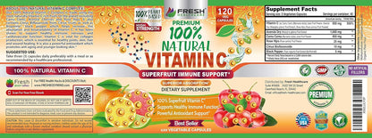 Fresh Healthcare Vitamina C 500mg Natural – 120 Cápsulas Veganas – Image 6