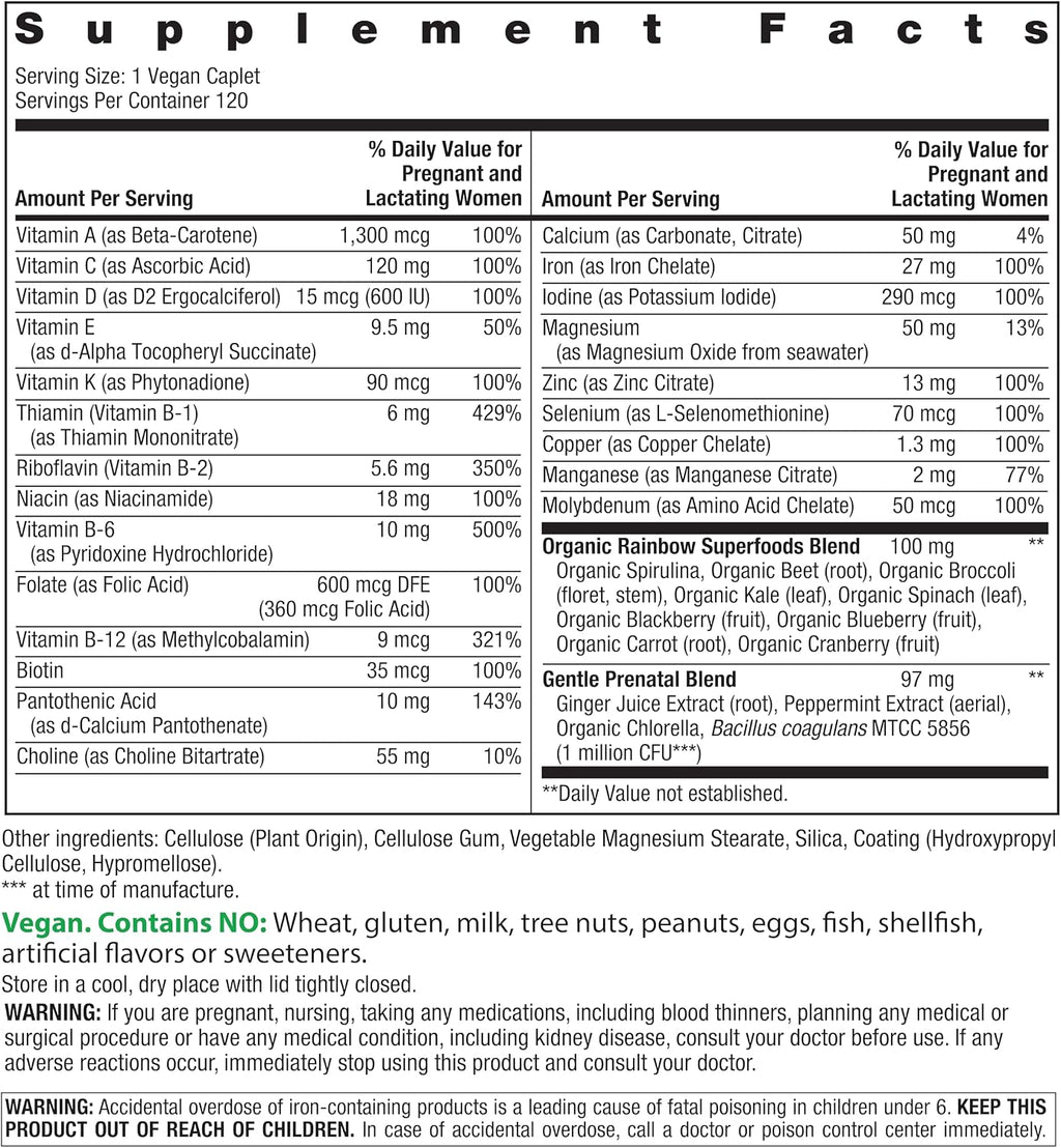 Rainbow Light High-Potency Prenatal One Multivitamin - 120 Comprimidos