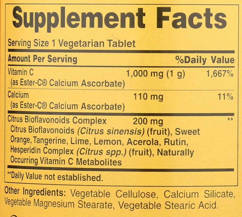 American Health, Ester C 1000 mg con bioflavonoides cítricos, 180 comprimidos