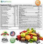 Whole Food Multivitamin with Probiotics and Enzymes - 120 Capsules for Women and Men
