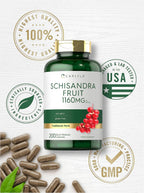 Carlyle Suplemento de Schisandra 1160 mg | 200 Cápsulas | Extracto de Baya | No Transgénico y Sin Gluten