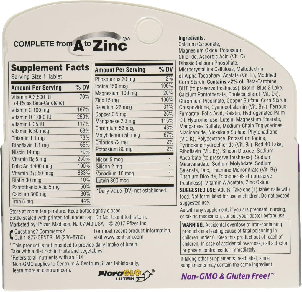 Centrum Silver Multivitamínico Mujer 65 comprimidos (Pack de 2)