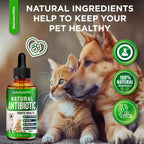 Complemento Herbal Natural de Aceite de Orégano para Perros y Gatos - Apoyo para Alergias, Infecciones Urinarias y Sistema Inmunológico | 2 oz