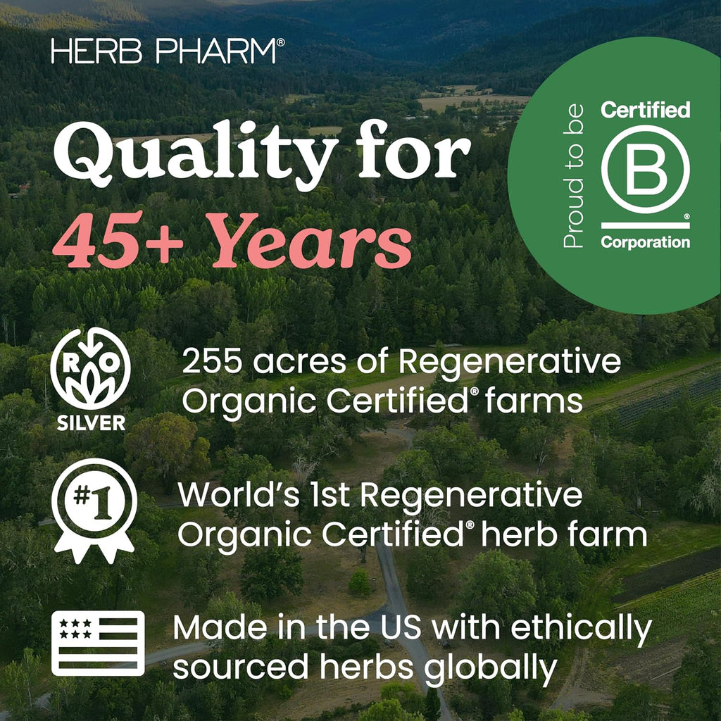 Herb Pharm Cápsulas de Granada Ecológica - Apoyo Cardiovascular y Antioxidante - 60 Cápsulas Veganas