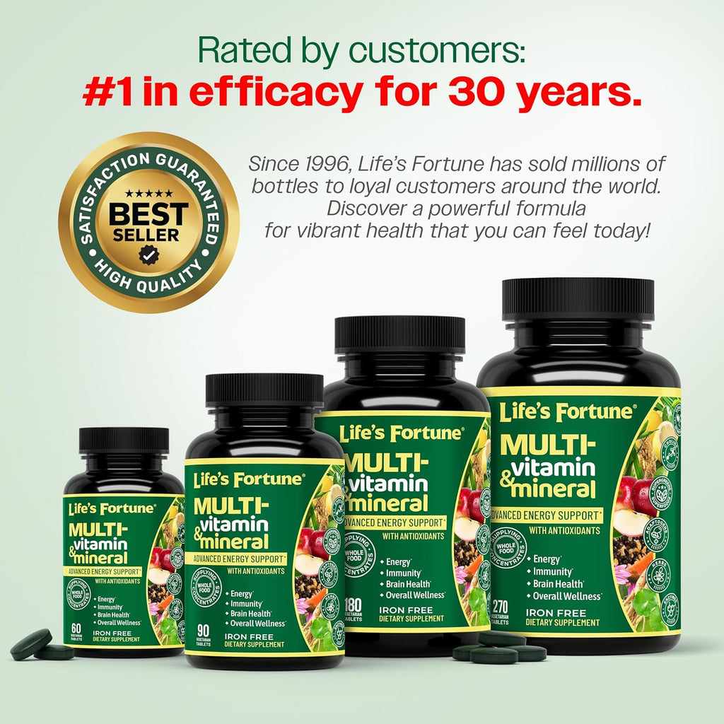 Life's Fortune Complete Multivitamin with Superfoods - 270 Vegetarian Tablets