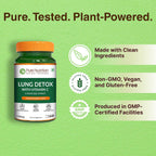 Pure Nutrition Lung Health Supplement | 60 Cápsulas | Fórmula Herbal de Apoyo Pulmonar con Quercetina, Vitamina C, Ortiga, Vasaka, Loto, Regaliz y Jengibre