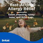 Dr. Kids Medicina Infantil para Alergias, Sabor Bayas Mixtas, 20 Viales Premedidos con Difenhidramina 12.5 mg