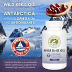 Wholistic Pet Organics Aceite de Krill para Perros y Gatos - Suplemento Antioxidante Premium - Apoyo para Piel y Pelaje con EPA, DHA, Astaxantina - Omega 3 para Perros y Gatos - 200 Cápsulas blandas