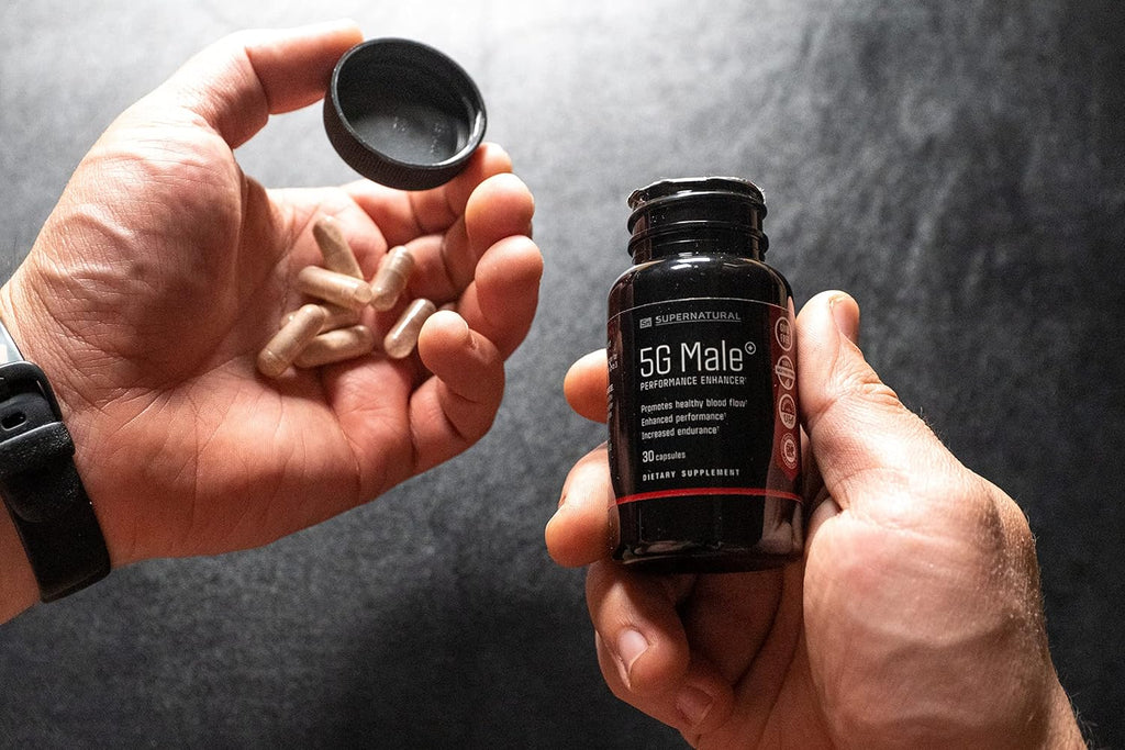 Supernatural Man 5G Male – Suplemento Natural para Hombres con Ginseng, Ajo, Ginkgo, Jengibre y Vitamina D – 30 Cápsulas