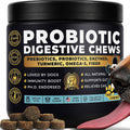 Pup Choice Probiotics para Perros - Digestión, Salud Intestinal y Heces Más Firmes | 1 Billón UFC, 6 Cepas con Calabaza, Papaya y Cúrcuma; Sabor a Ternera; 140 masticables blandos